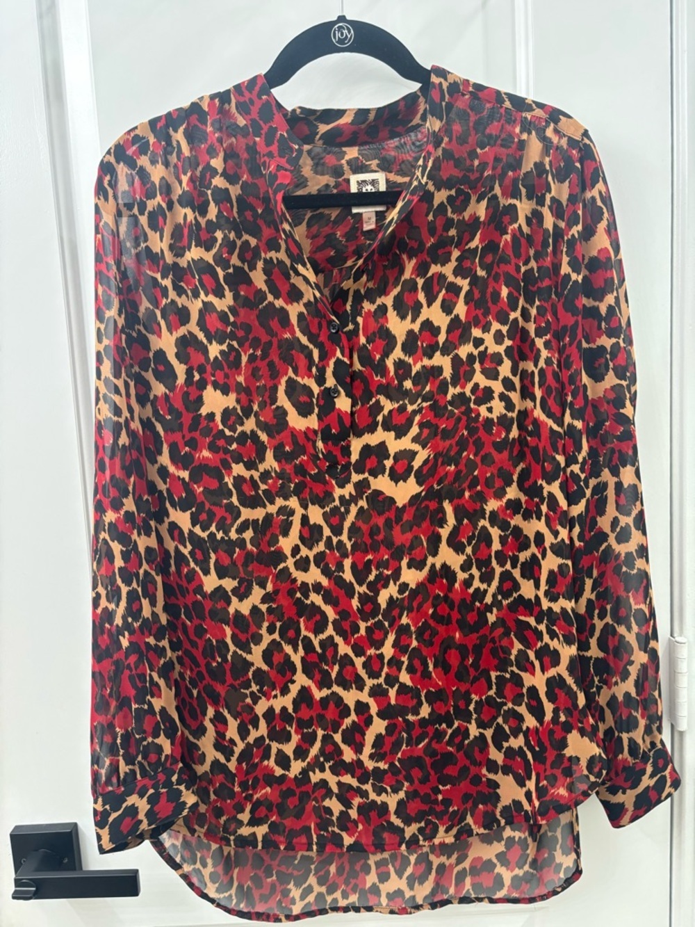 Anne Klein cheetah print blouse
